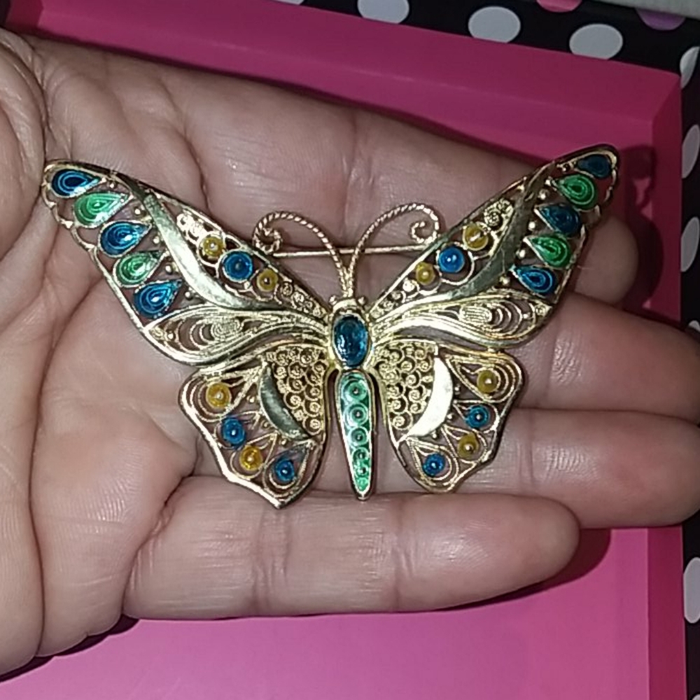 vintage Sterling Germany butterfly brooch